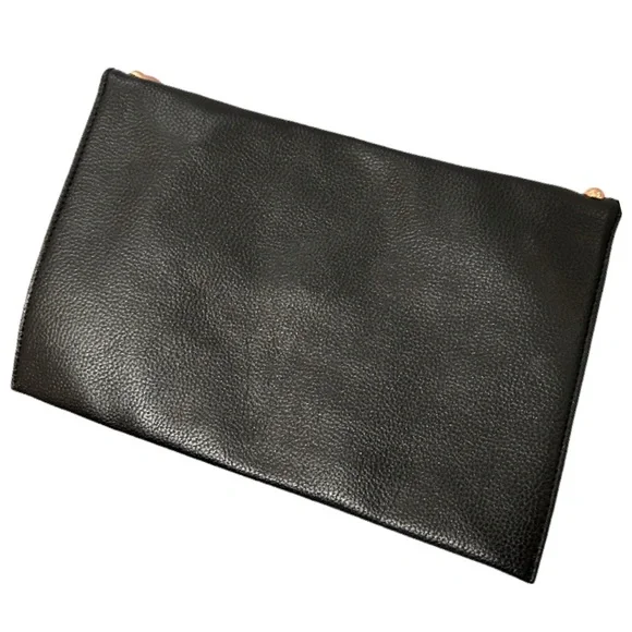 B-Low the Belt Nwt Black Rose Gold Stud Clutch - Picture 3 of 7